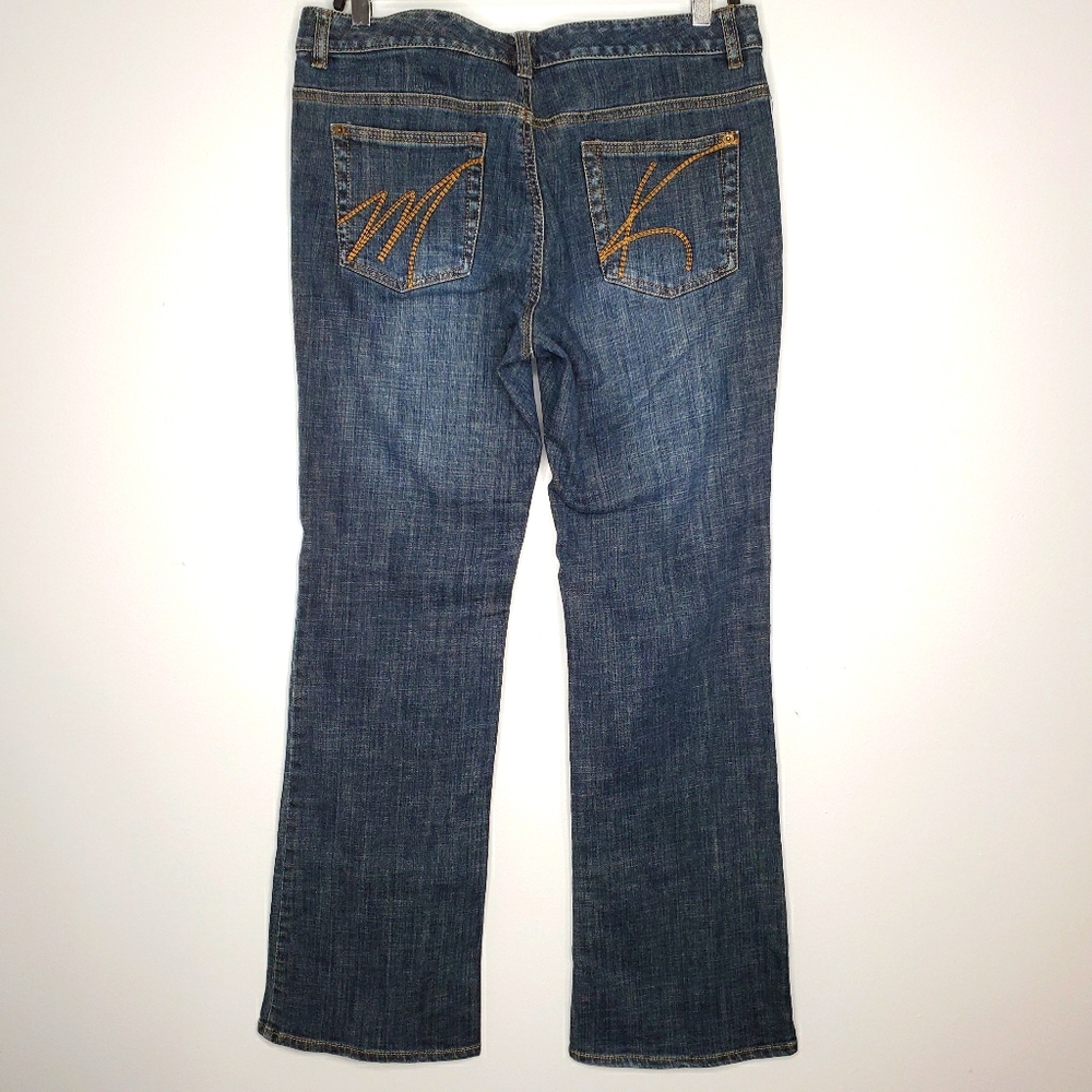 17) MICHAEL KORS Straight Embroidered Monogram Pocket Jeans Sz. 10